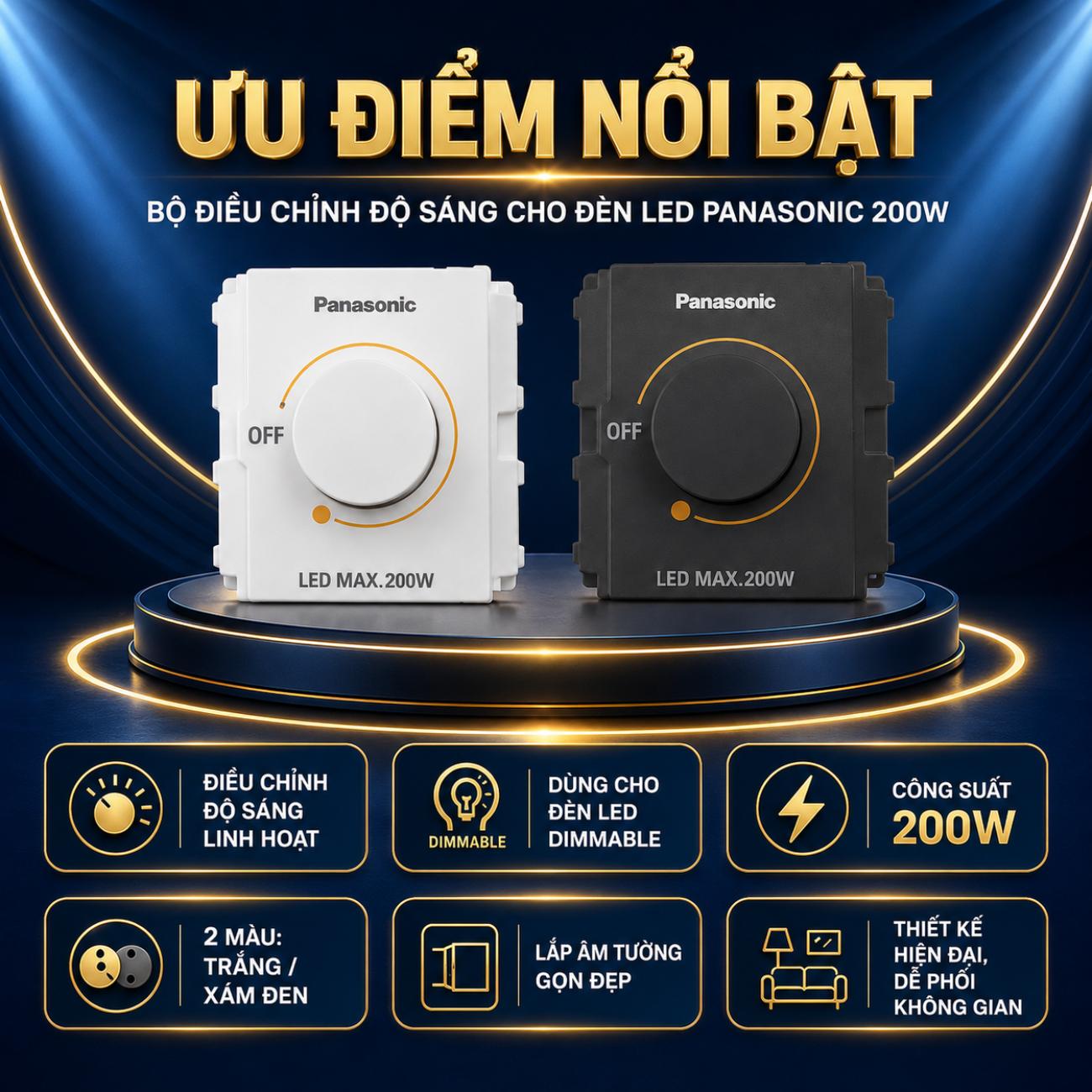 Bộ điều chỉnh độ sáng cho đèn LED Panasonic công suất 200W
